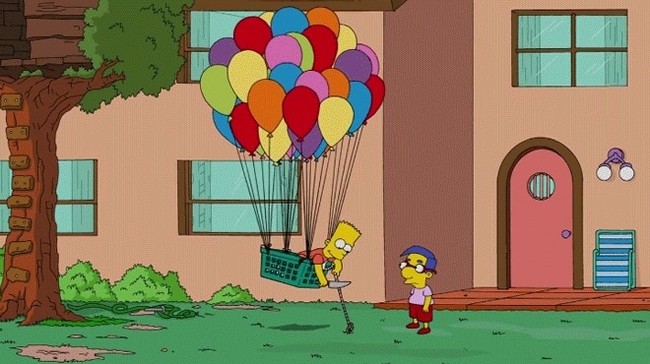 Simpsons for every day [July 26] - The Simpsons, Every day, Balloon, Parachute, FBI, Chocolate, Longpost, Air balloons