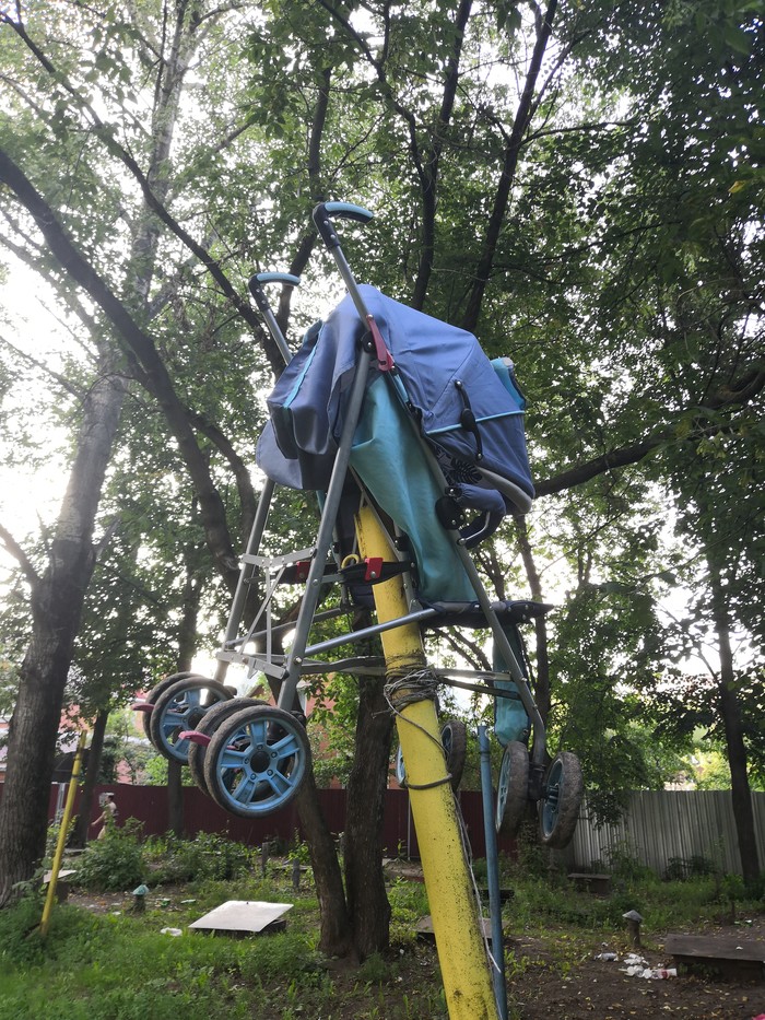 What you will not find in your yard - Courtyard, Ivanteevka, Stroller, The street, Summer, 2019, Moscow region