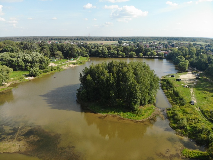Lagovsky pond - My, Drone, Подмосковье, The photo, Relaxation