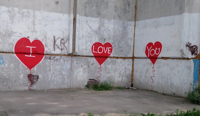 Little love post - Love, Tver, Graffiti