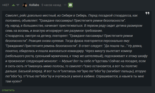 Гражданин! Пристегните ремень безопасности - Пилот, Самолет, Скриншот, Комментарии на Пикабу