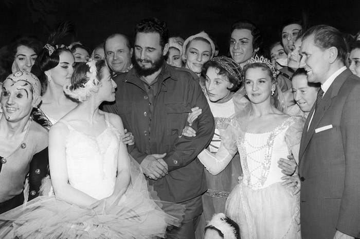 Castro and Plisetskaya - Fidel Castro, The Bolshoi Theatre, Retro, Ballet, Maya Plisetskaya