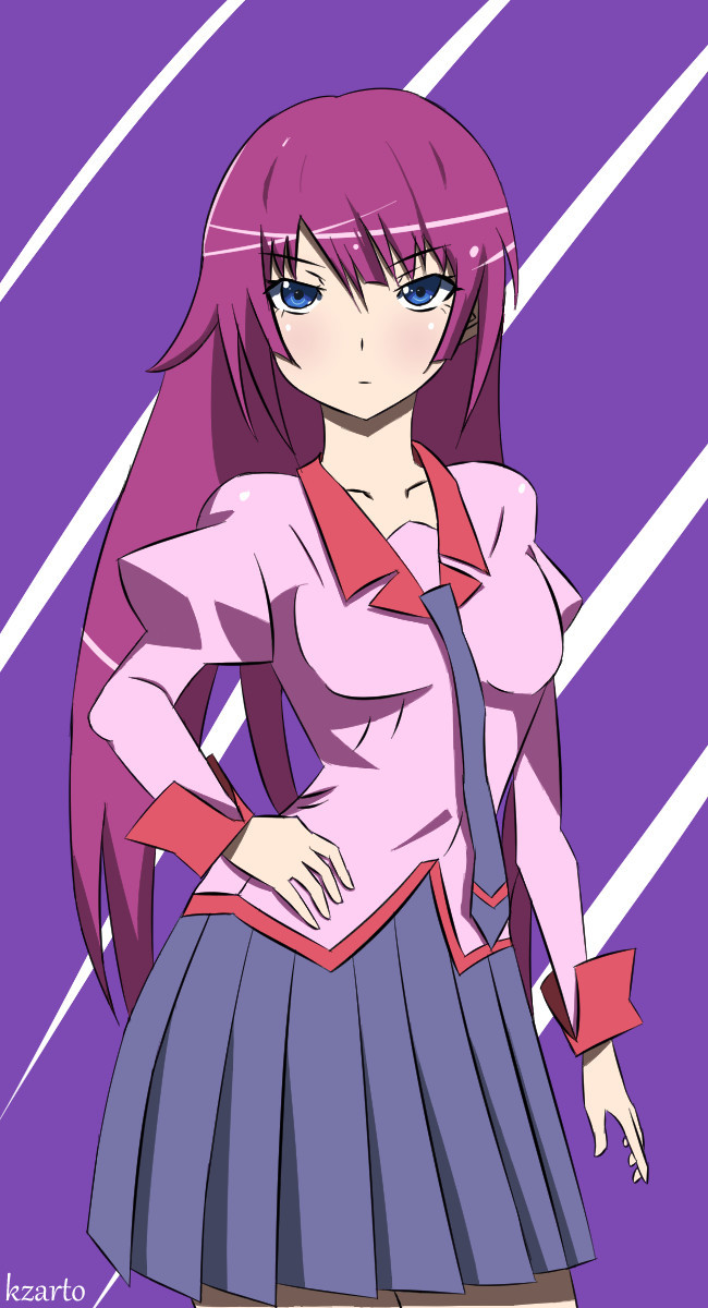 My art by Hitagi - My, Monogatari series, Hitagi senjougahara, Anime art