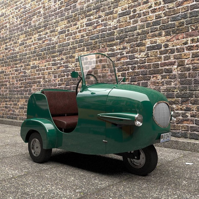 3D  "Monocar Prototype" 1953 3D , 3ds Max, Vray, 