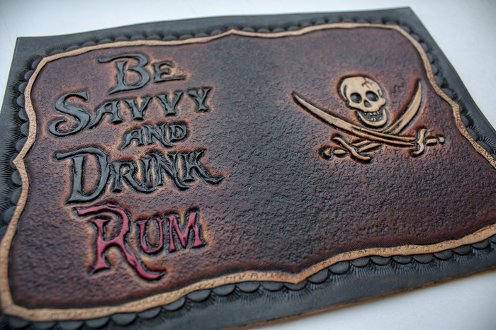 Passport cover, embossed, in progress, part 2 - My, Longpost, The passport, Pirates, Alcohol, Tyumen