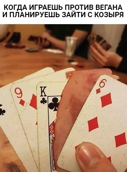 When you play against a vegan) - Cards, Vegan