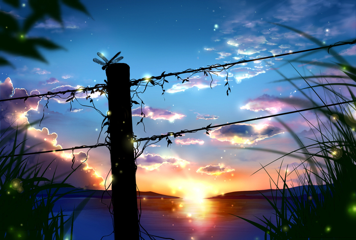 Beautiful tomorrow - Art, Sky, Starry sky, dawn, Longpost, Stars, Stars