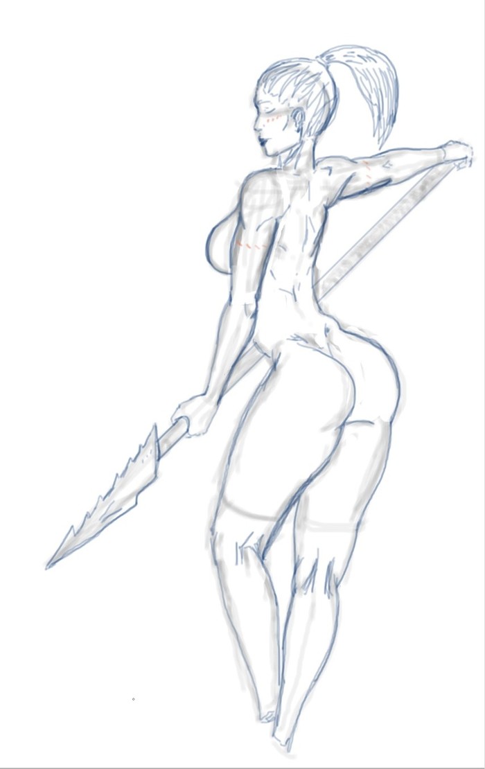 Native sketch with mouse - NSFW, My, Sketch, Art