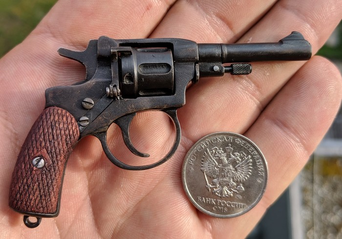 Miniature shooting Nagant model 1895. - My, Nagant, Revolver, Weapon, Hobby, Article, Video, Longpost