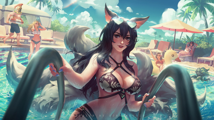 Ahri , , Ahri, League of Legends, Animal Ears, , , Krisedge