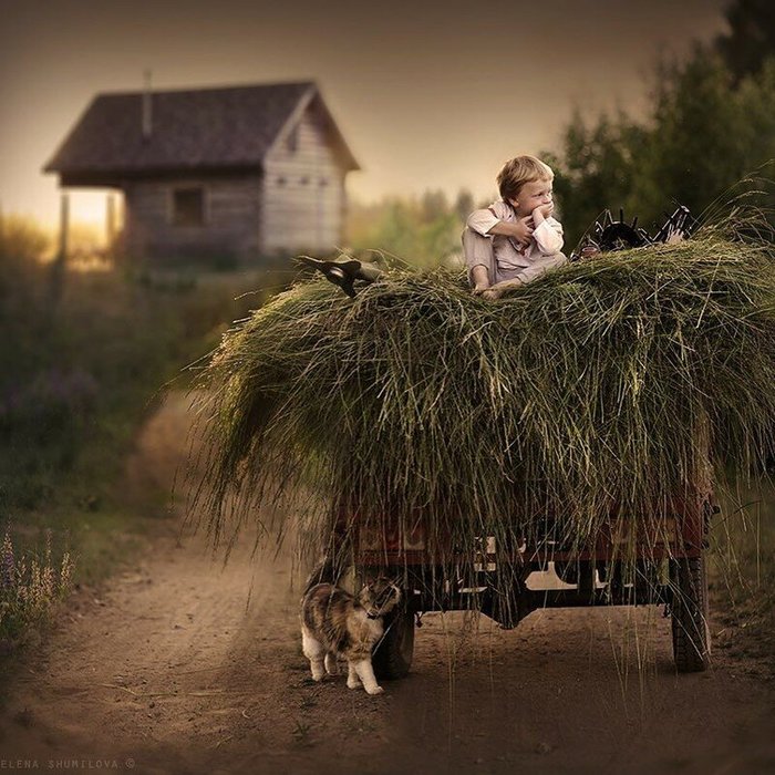 Summer in the countryside. - My, Childhood of the 90s, Village, Childhood of the noughties, Childhood, Grandmother, Longpost