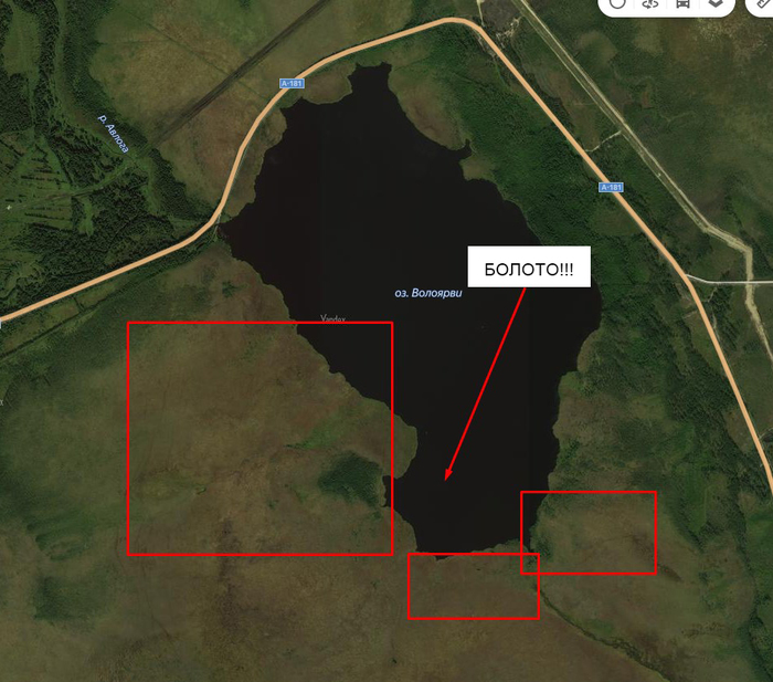 Озеро волоярви ленинградская область карта