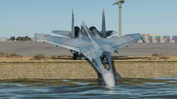 drinking water - Su-27, Fighter, Aviation, Humor, Airplane, Games