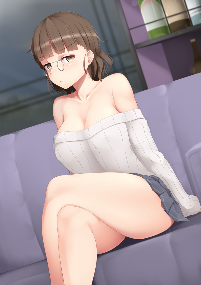 Roma - Kantai collection, Roma, Sweater, Sugoi dekai, Anime art, Anime, Art