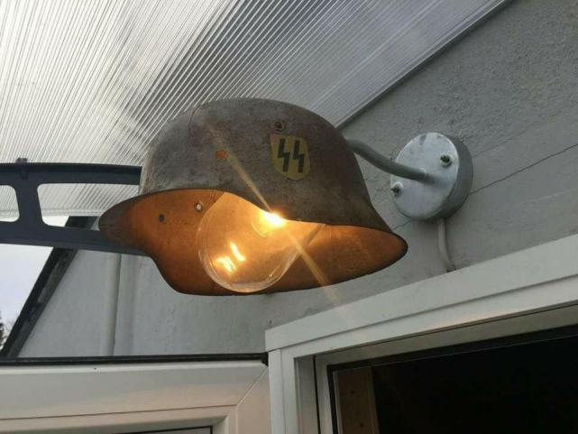 Electric ceiling - Helmet, Helmet, SS troops, The Second World War, Plafond, Lamp, Bulb