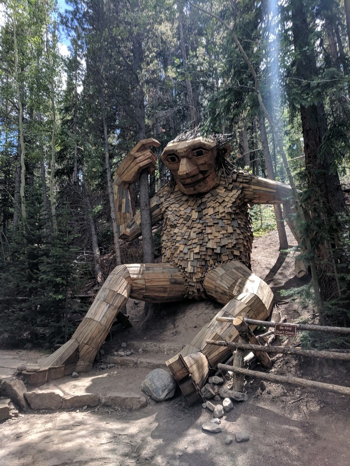 forest troll - Troll, Sculpture, USA, Forest, Colorado, Tree