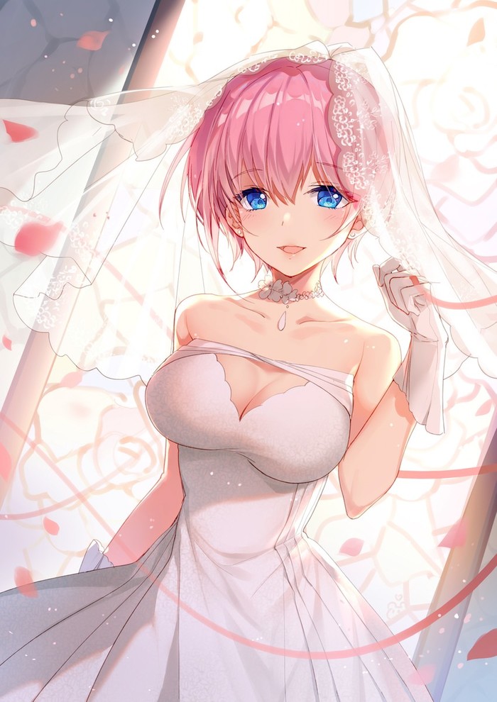 Anime Art - Anime, Anime art, Gotoubun no hanayome, Ichika Nakano, Bride