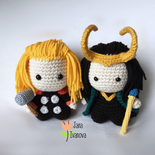 Thor and Loki - My, Marvel, Thor and Loki, Knitted toys, Amigurumi, Marvel Universe, Handmade