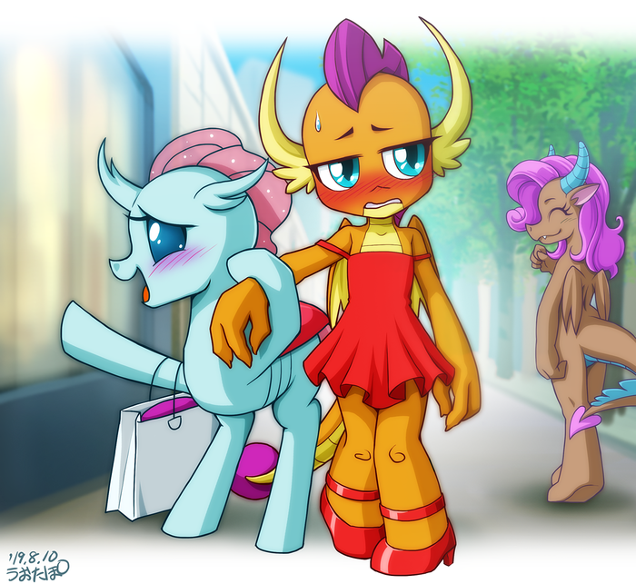 Girl shopping time! My Little Pony, Smolder, Ocellus, Uotapo