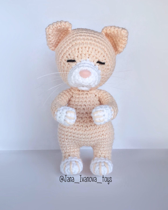 Kitty :) - My, cat, Knitted toys, Amigurumi, Handmade