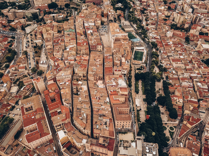Historic city center of Cagliari, Sardinia, Italy - My, Italy, Sardinia, Town, Bird's-eye, Drone, Quadcopter, DJI Mavic, The street, View from above