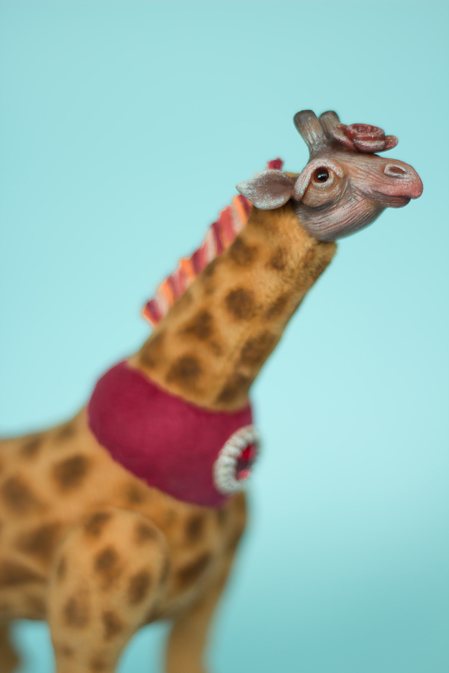 Rafflesian giraffe - My, Needlework without process, Toys, Polymer clay, Giraffe, Longpost