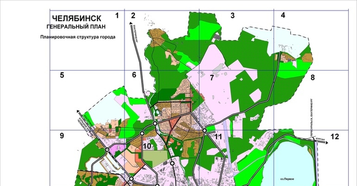 Челябинский городской бор карта