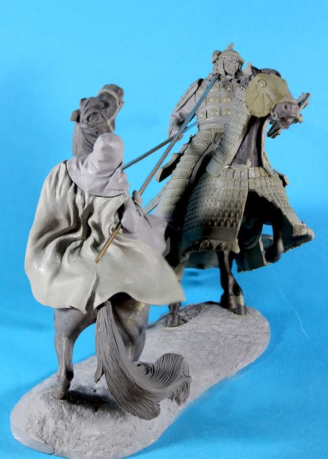 The same duel on Kulikovo. - My, Sculpture, Лепка, Duel, Enthusiasm, Creative, Middle Ages, Longpost