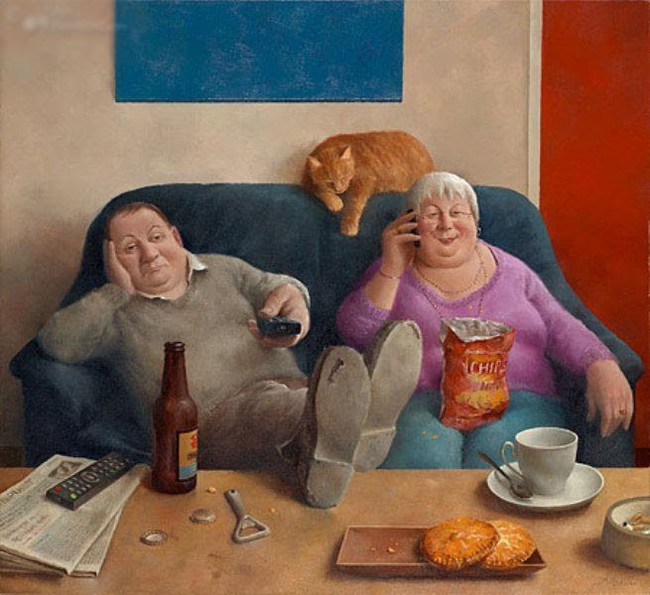 Художник Marius van Dokkum - Арт, Рисунок, Подборка, Пожилые, Marius Van Dokkum, Длиннопост