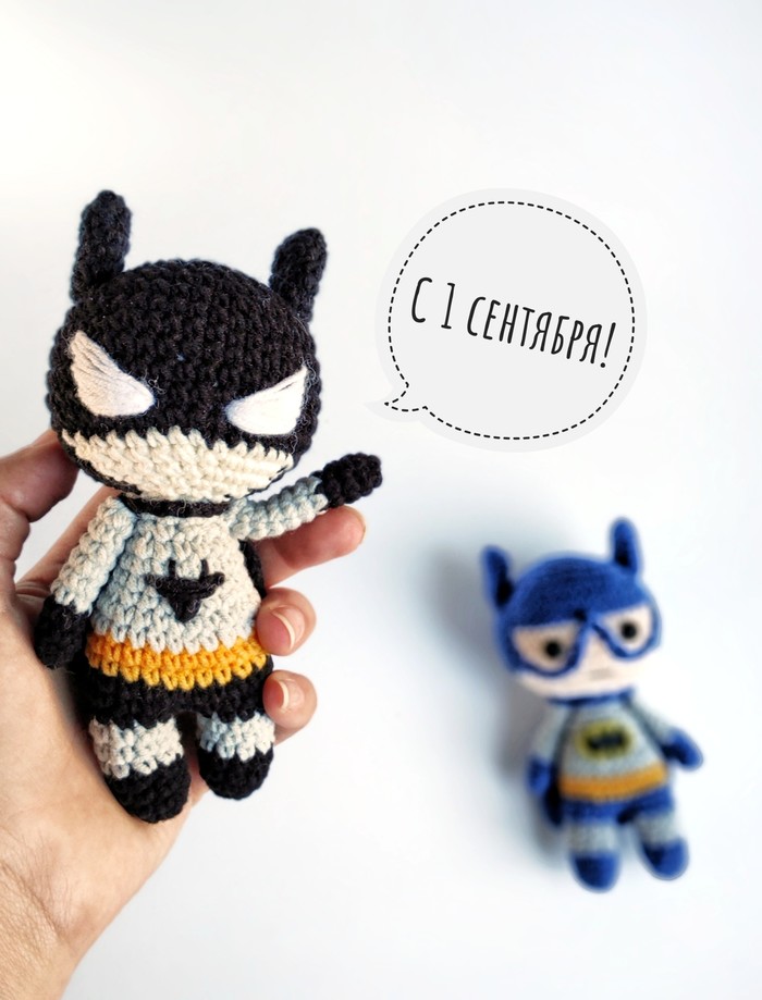 Happy first of September! - My, Amigurumi, Batman, DC, Crochet, September 1, Fan art, Dc comics