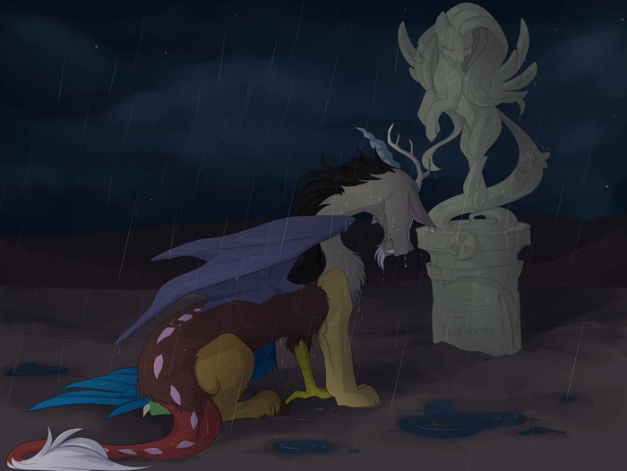 Now you are stone... My Little Pony, MLP Discord, Fluttershy, MLP Sad