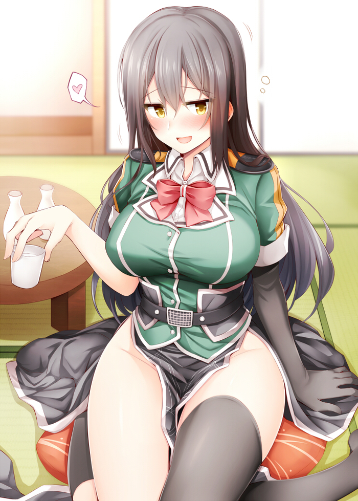 Chikuma - Kantai Collection, Chikuma, Anime Art, Аниме, Арт, Чулки