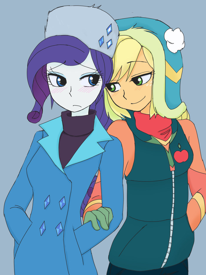 raridgek - My little pony, Equestria girls, Applejack, Rarity, MLP Lesbian, Shipping, Haibaratomoe