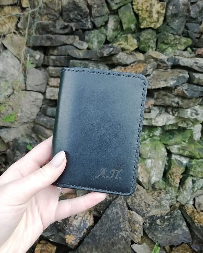 Small wallet. - My, Handmade, Natural leather, Purse, Wallet, Leather products, Longpost