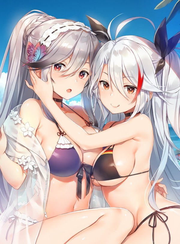 Anime Art - NSFW, Anime, Anime art, Azur lane, Dunkerque, Prinz Eugen