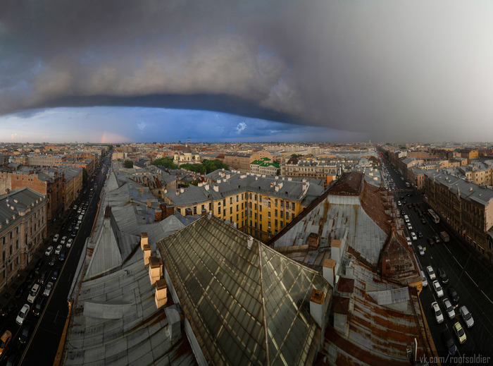 Ливень над Петербургом - Моё, Алексей Голубев, Фотограф, Фотография, Санкт-Петербург, Дождь, Открытка, Руферы, Длиннопост