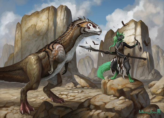 Zula's Hunting Ground - Anthonyavon, Furry, Art, Hunter, Dinosaurs