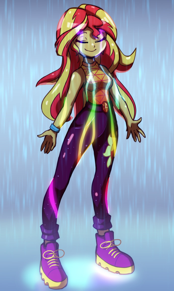 Let it rain! My Little Pony, Equestria Girls, Sunset Shimmer, Rockset