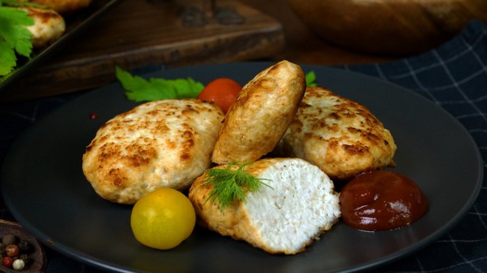 Chicken cutlets with cottage cheese - My, Chicken recipes, Cutlets, Recipe, , With grandfather at lunch, Video, Longpost