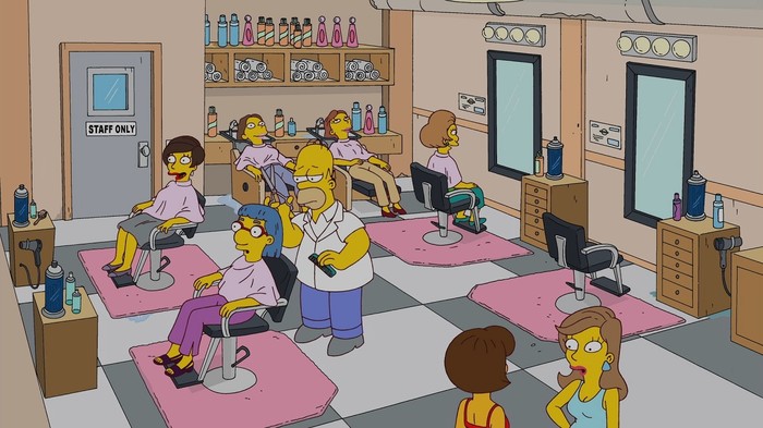 The Simpsons for Everyday [September 13] - The Simpsons, Every day, Salon, The hairdresser, GIF, Longpost