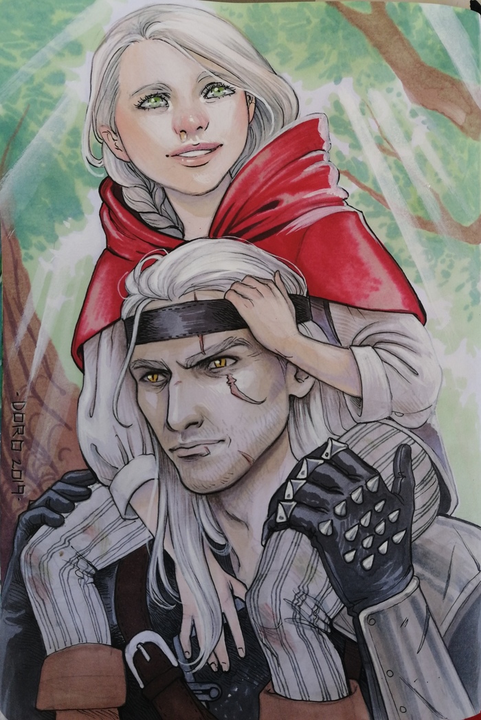 Ciri and Geralt by DoroKitsune ,  , , , ,   , , Dorokitsune