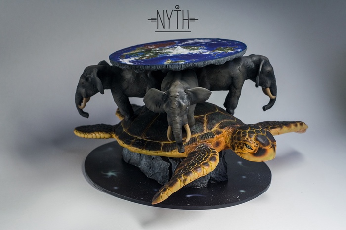 Great A'Tuin - The Great Atuin, Terry Pratchett, Polymer clay, Longpost, Flat world