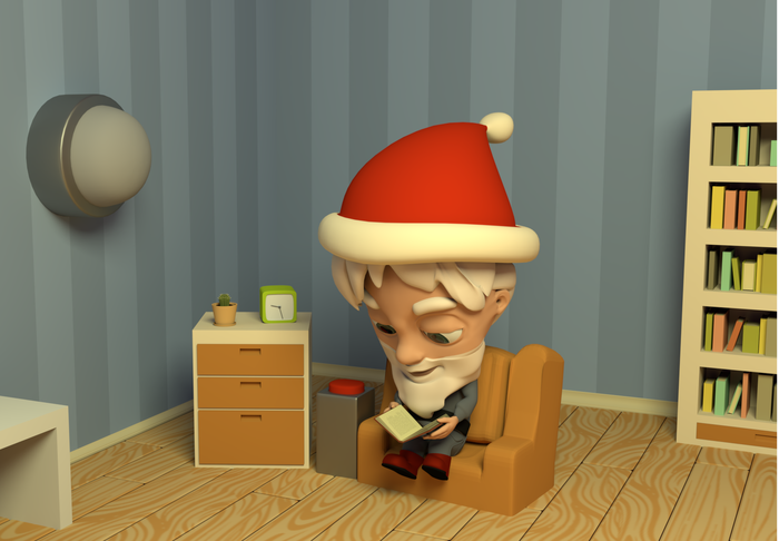 Оператор кнопки (кадр из будущей короткой анимации)