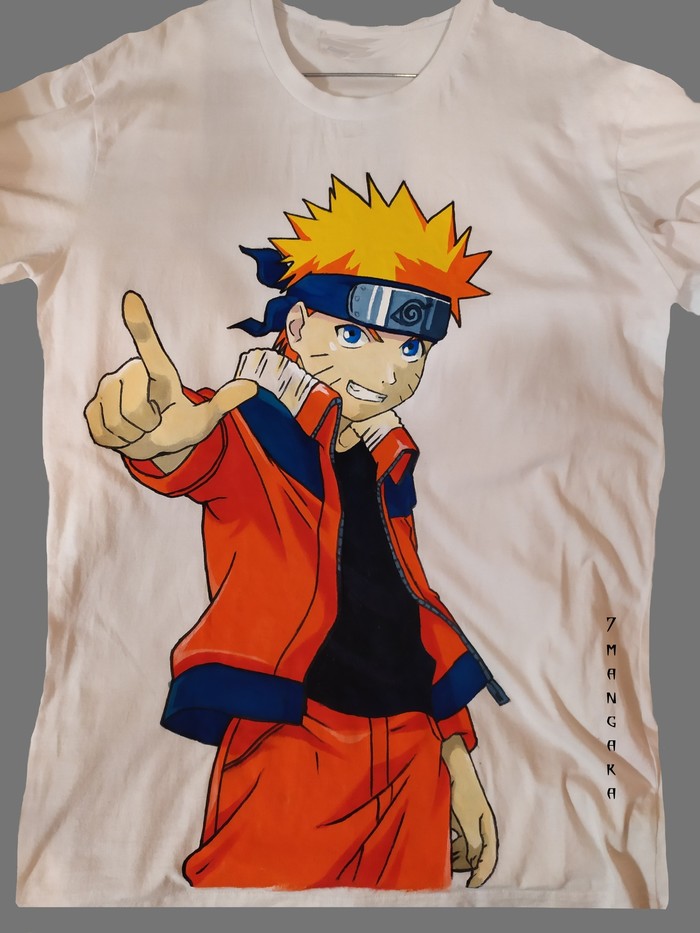 My favorite anime character is acrylic, hand painted. - My, Anime, Art, Fan art, Anime art, Drawing, Handmade, Painting on fabric, Naruto