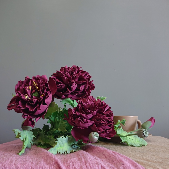 Poppy handmade - My, Needlework without process, Poppies, DIY flowers, Foamiran, Flowers, Poppy