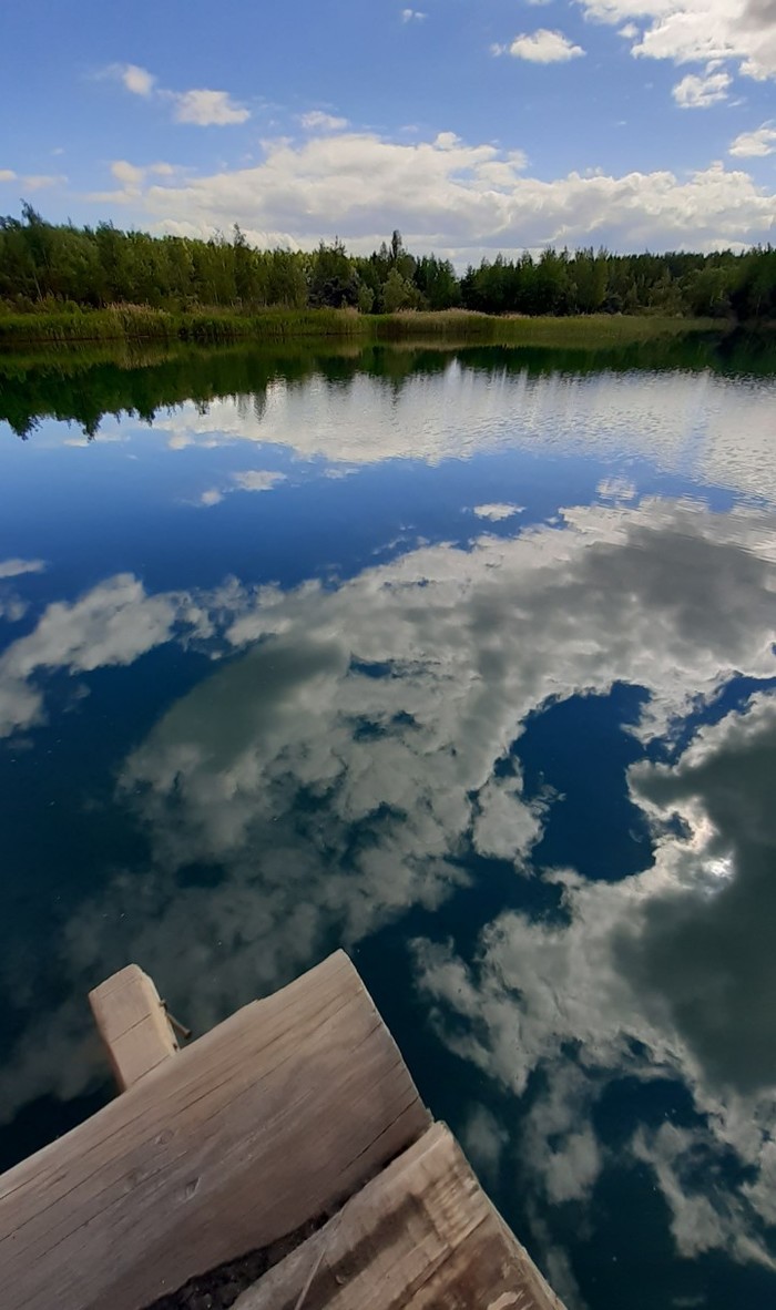 Blue Lake - My, Lake, Mobile photography, Nature, Summer, Longpost