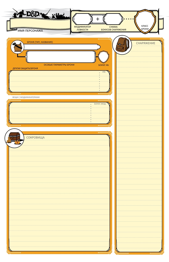 Dnd карта персонажа