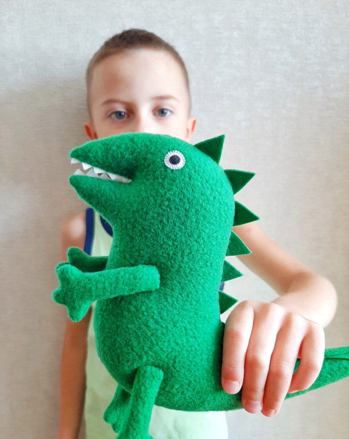Dinosaur George from m / f Peppa Pig - My, Dinosaurs, Needlework without process, Soft toy, , Cartoon characters, Children