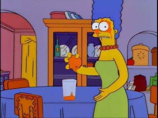 Simpsons for every day [September 21] - The Simpsons, Every day, Juice, Фрукты, GIF, Longpost