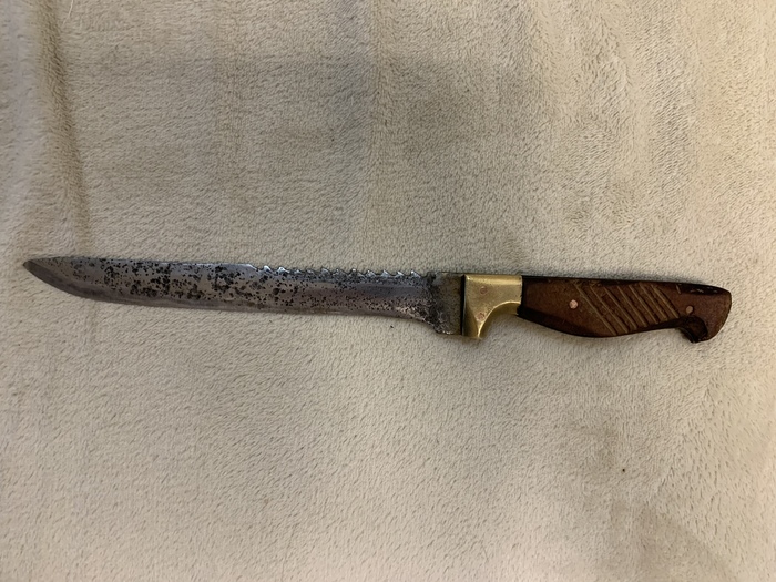 I dug out the knife, cleaned it, sharpened it. Help identifying a knife. - My, Knife, The Second World War, Find Antiques, Antiques